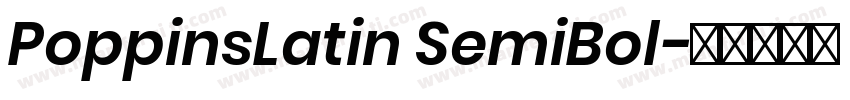 PoppinsLatin SemiBol字体转换